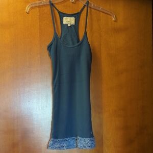 Abercrombie & Fitch Blue Camisole with Lace Trim